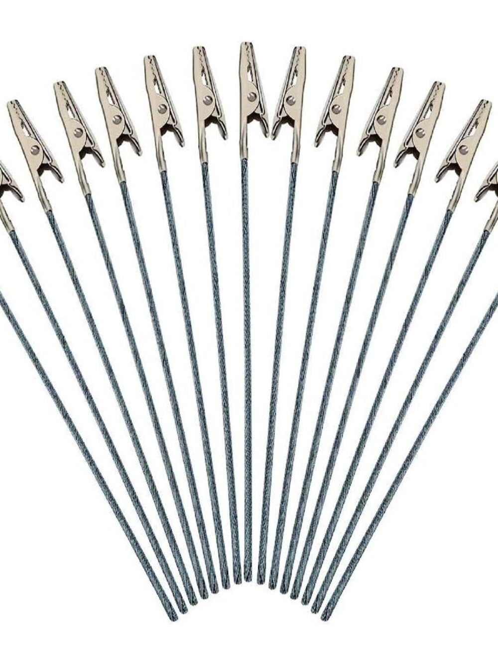 50 Pcs Metal Wires Alligator Clips Long Tail - Photo Clips 6 Inch 150mm